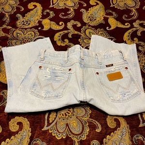 Wrangler cut off jeans 35/16
